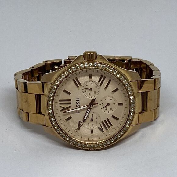 Fossil Cecile AM4628 Women Stainless Steel Rose Analog Dial Quartz Watch BP674 - Picture 7 of 12